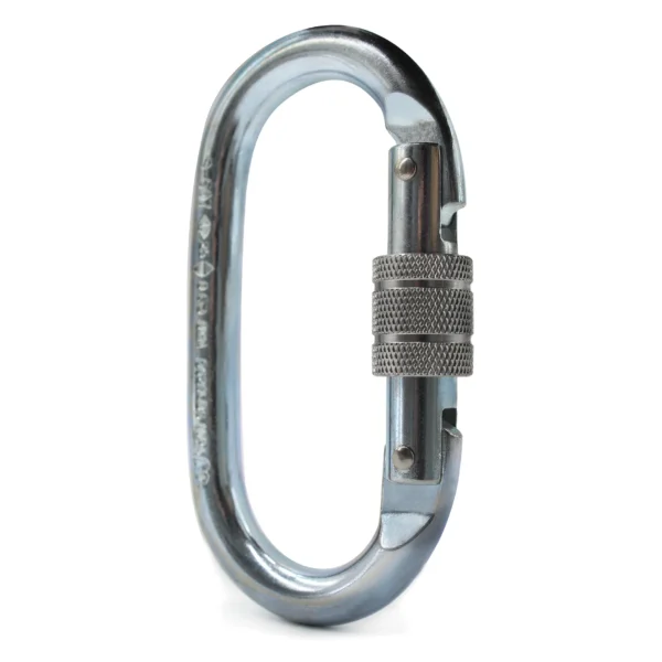 Mosquetão de Aço Oval Rosca 25kN - Qfix