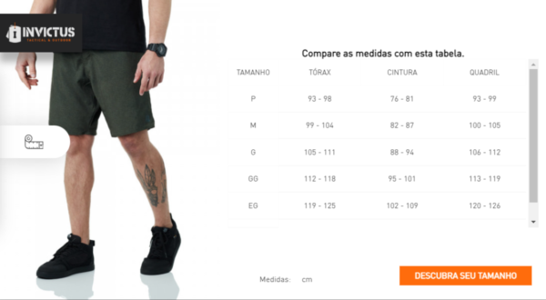 Bermuda Training Hidden 2.0 Warskin Black - Invictus - Imagem 8