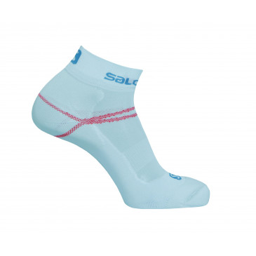 Meia Trail Running Performance Sense Azul e Rosa - Salomon