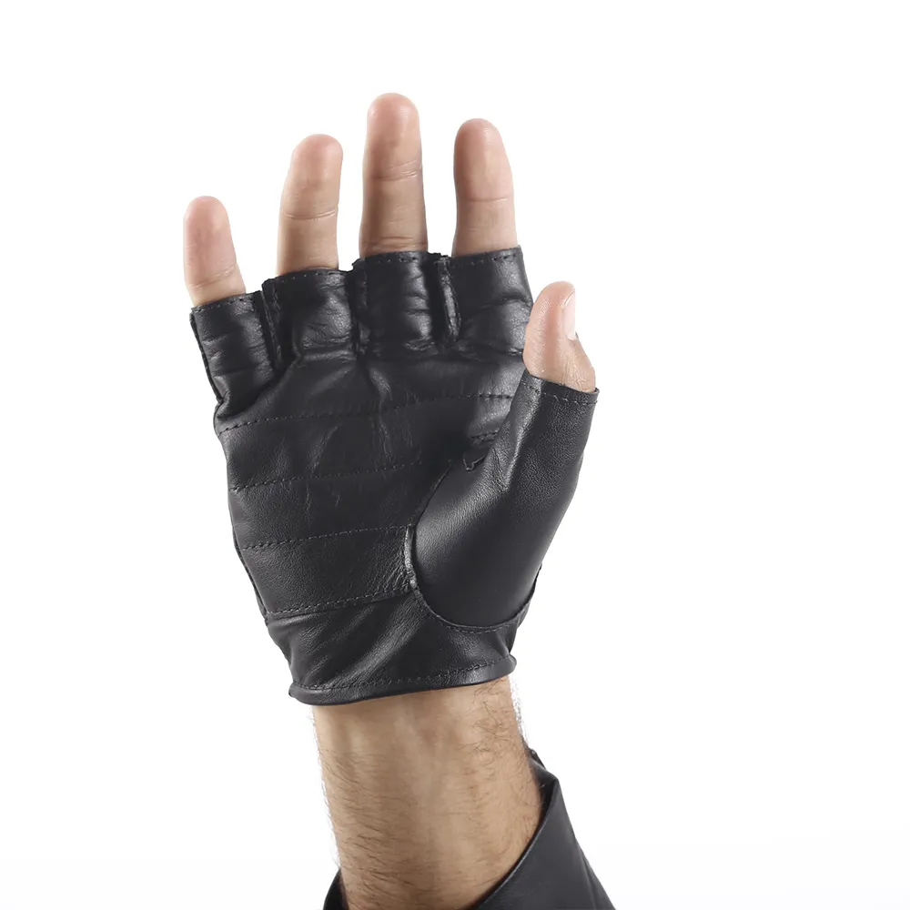 Luva Meio Dedo de Couro Moto/Bike - Imagem 5