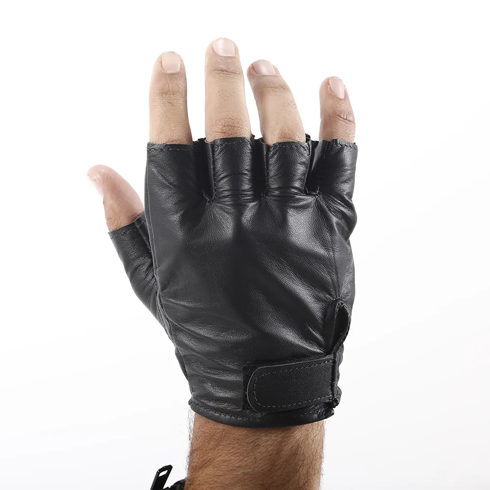 Luva Meio Dedo de Couro Moto/Bike - Imagem 6