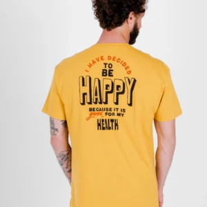 Camiseta "All Gender" Be Happy Amarelo Mango - Galapagos