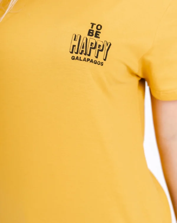 Camiseta "All Gender" Be Happy Amarelo Mango - Galapagos - Imagem 7