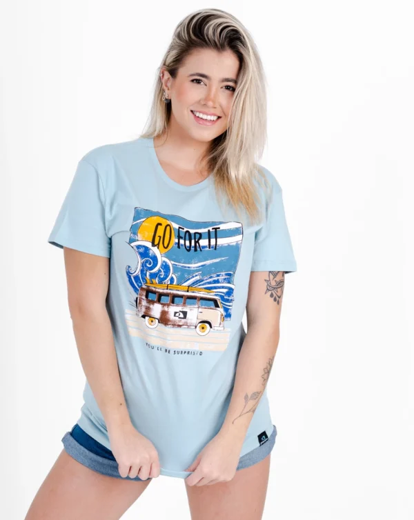Camiseta "All Gender" Go For It Turquesa - Galapagos