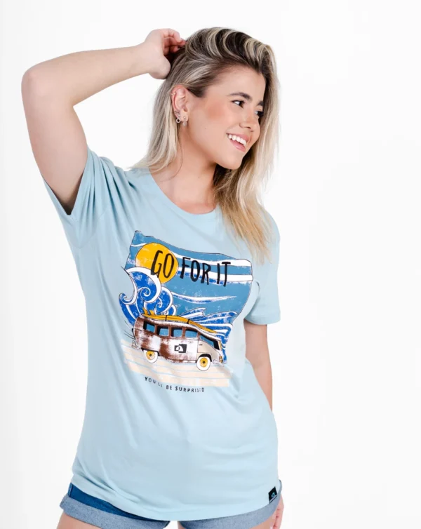 Camiseta "All Gender" Go For It Turquesa - Galapagos - Imagem 3
