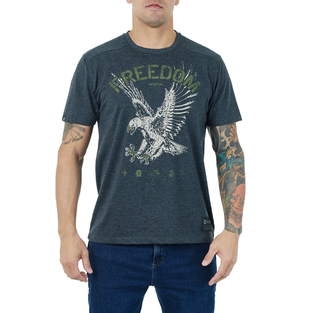 Camiseta Freedom Eagle Cinza - Invictus