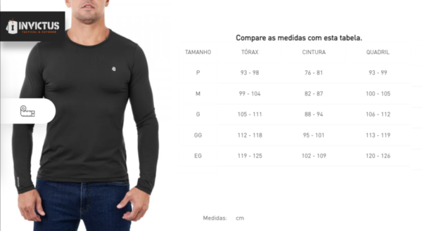 Blusa Segunda Pele Shade Preta - Invictus - Imagem 7