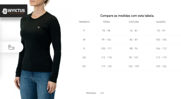 Blusa Segunda Pele Feminina Thermo Comfort Preta - Invictus - Imagem 5