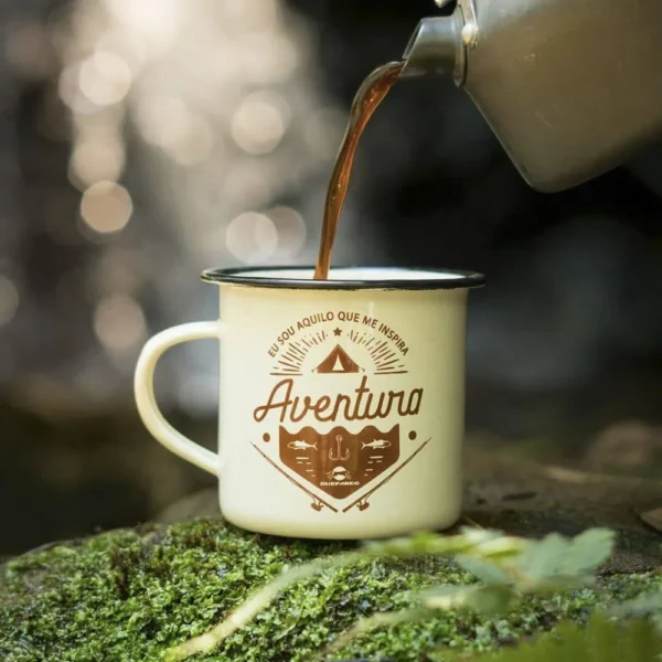 Caneca Esmaltada de Alumínio Branca - Guepardo - Imagem 3