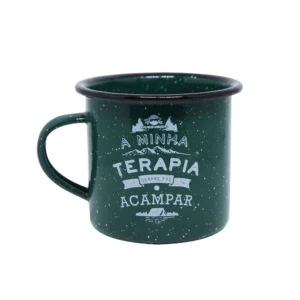 Caneca Esmaltada de Alumínio Verde - Guepardo