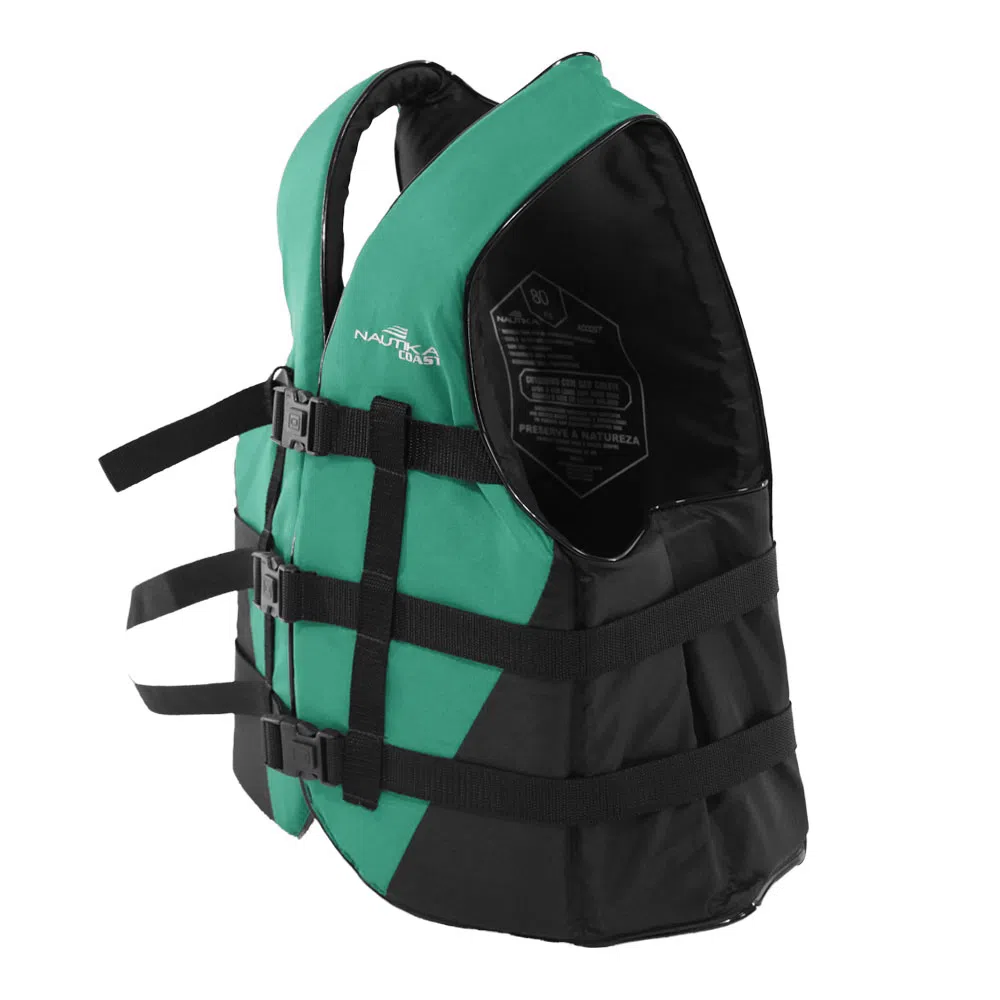 Colete Salva Vidas Coast 80kg Verde e Preto - NTK - Imagem 3