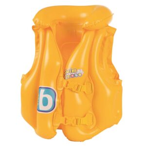 Colete Inflável Infantil Swim Safe ABC C/ Encosto Amarelo - Bestway