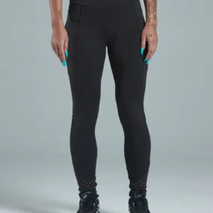 Calça Feminina Legging Eco Gaia Preta e Laranja Neon - Galapagos