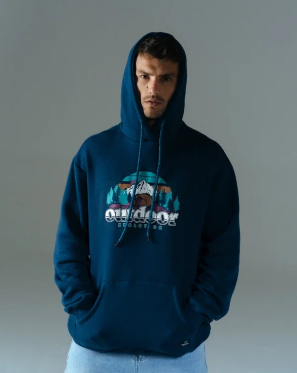 Moletom Hoodie com Felpa Yukon Azul Marinho - Galapagos - Imagem 3
