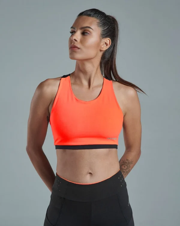 Top Dupla Face Eco Gaia Preto e Laranja Neon - Galapagos - Imagem 6