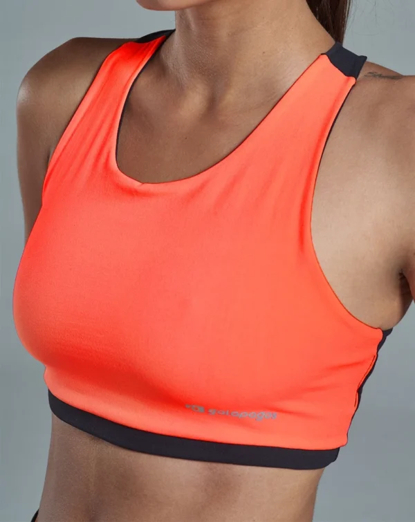 Top Dupla Face Eco Gaia Preto e Laranja Neon - Galapagos - Imagem 8
