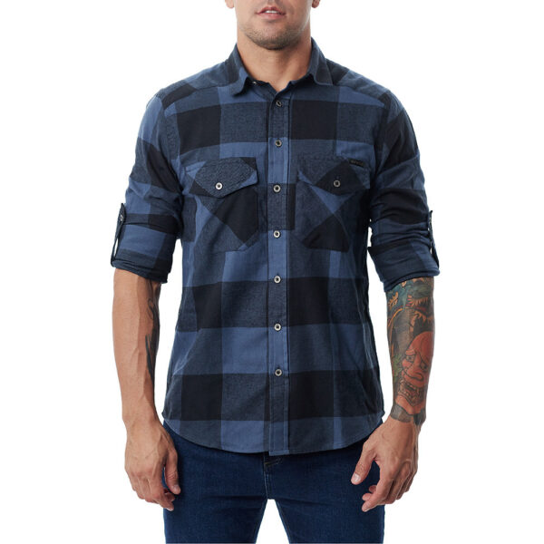 Camisa Lumberjack Flanela Grid Azul - Invictus - Imagem 4