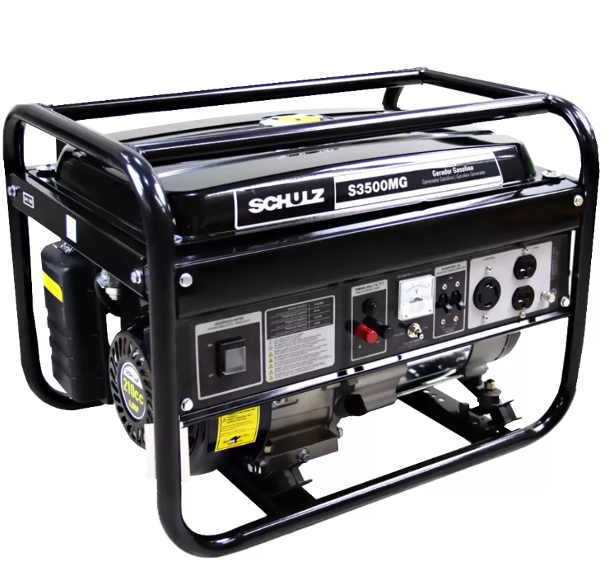 Gerador de Energia a Gasolina 4T Partida Manual 2,8 Kva Bivolt com AVR S3500MG - Schulz